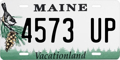 ME license plate 4573UP