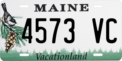ME license plate 4573VC