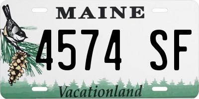 ME license plate 4574SF