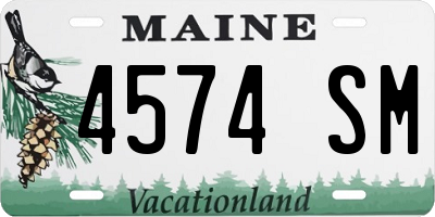 ME license plate 4574SM