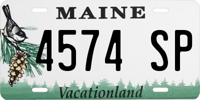 ME license plate 4574SP