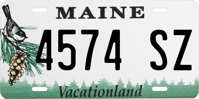 ME license plate 4574SZ