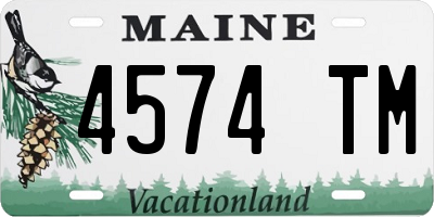 ME license plate 4574TM