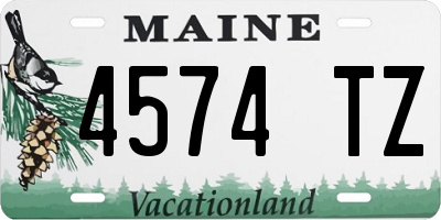 ME license plate 4574TZ