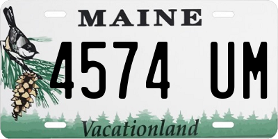 ME license plate 4574UM