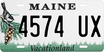 ME license plate 4574UX