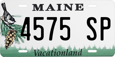 ME license plate 4575SP