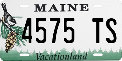 ME license plate 4575TS