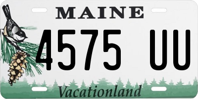 ME license plate 4575UU