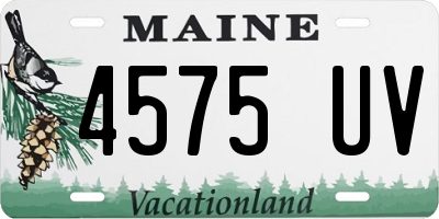 ME license plate 4575UV