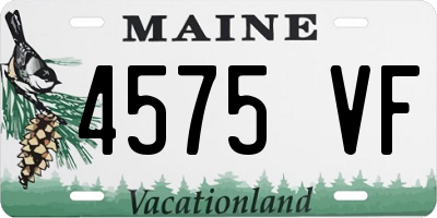 ME license plate 4575VF