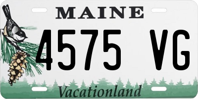 ME license plate 4575VG