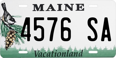 ME license plate 4576SA