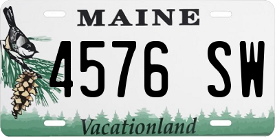 ME license plate 4576SW