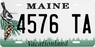 ME license plate 4576TA