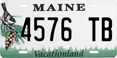 ME license plate 4576TB