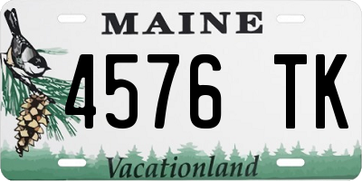 ME license plate 4576TK