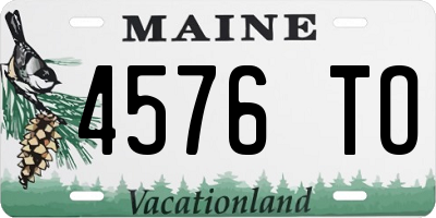ME license plate 4576TO