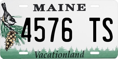 ME license plate 4576TS