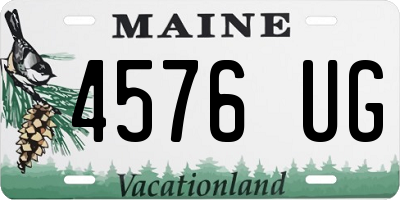 ME license plate 4576UG