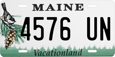ME license plate 4576UN