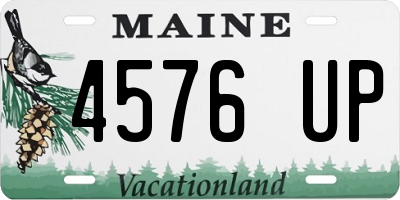 ME license plate 4576UP