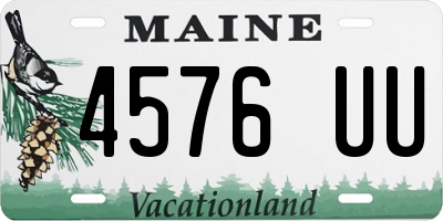 ME license plate 4576UU