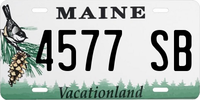 ME license plate 4577SB