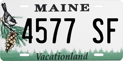 ME license plate 4577SF