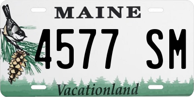 ME license plate 4577SM