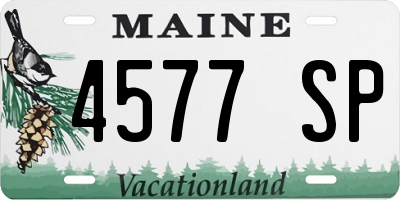 ME license plate 4577SP