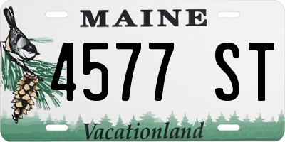 ME license plate 4577ST