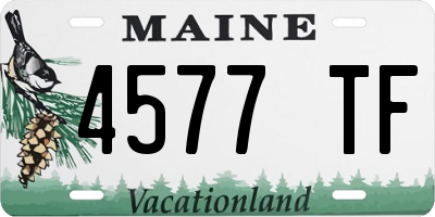 ME license plate 4577TF