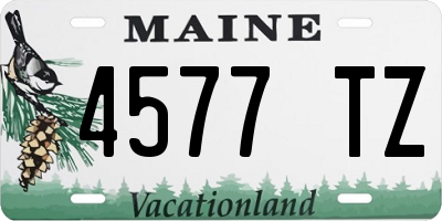 ME license plate 4577TZ