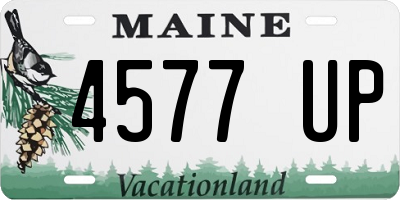 ME license plate 4577UP