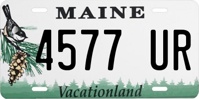 ME license plate 4577UR