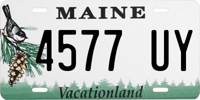 ME license plate 4577UY