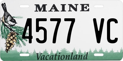 ME license plate 4577VC