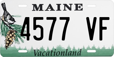 ME license plate 4577VF