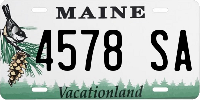 ME license plate 4578SA