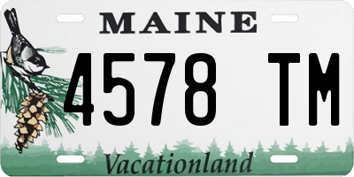 ME license plate 4578TM
