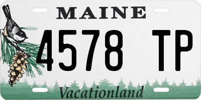 ME license plate 4578TP