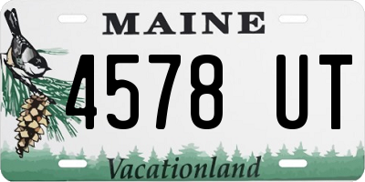 ME license plate 4578UT