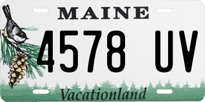 ME license plate 4578UV