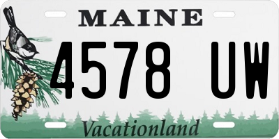 ME license plate 4578UW