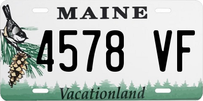 ME license plate 4578VF