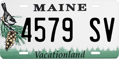 ME license plate 4579SV