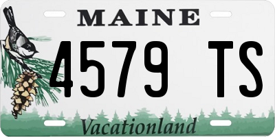 ME license plate 4579TS