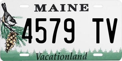 ME license plate 4579TV
