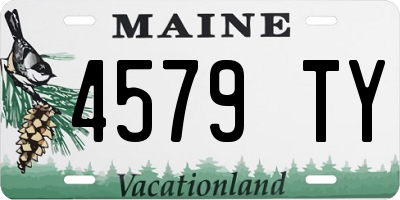 ME license plate 4579TY